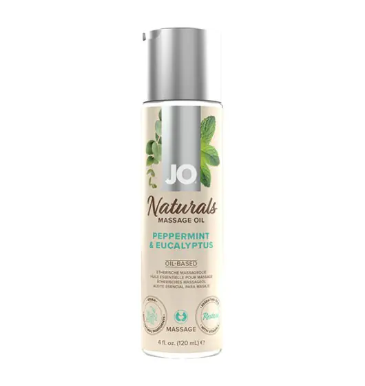 ⁨System JO Naturals Massage Oil Peppermint & Eucalyptus 120 ml⁩ w sklepie Wasserman.eu