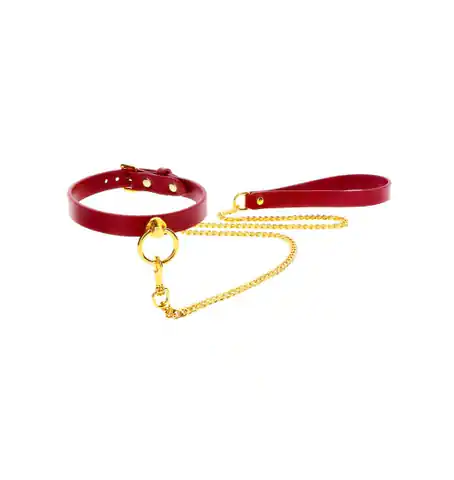 ⁨Taboom O-Ring Collar and Chain Leash Red⁩ at Wasserman.eu
