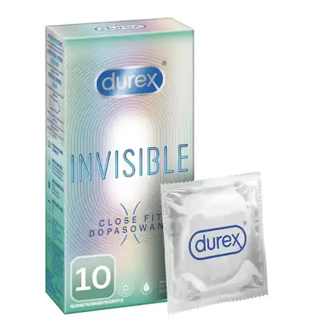 ⁨Durex Invisible Close Fit 10 szt.⁩ w sklepie Wasserman.eu
