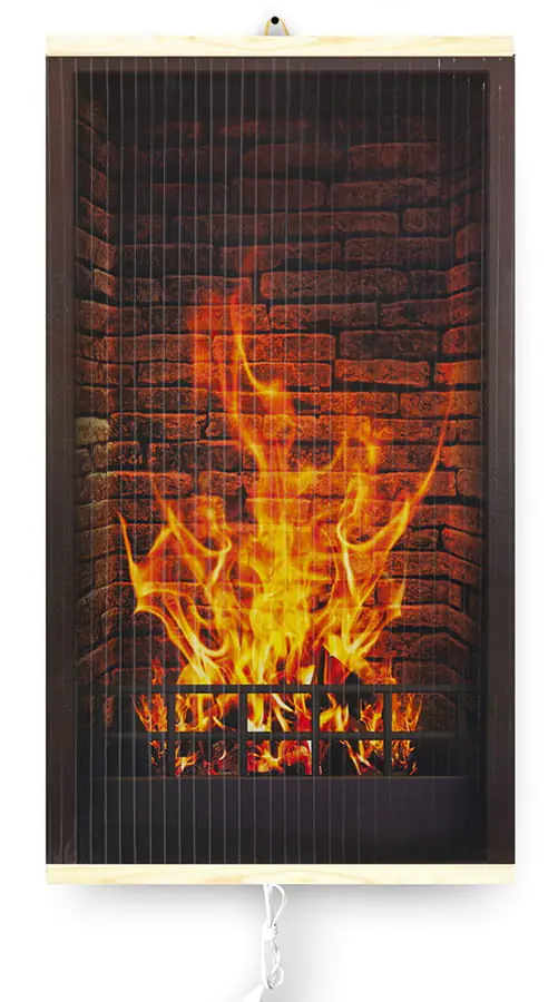 ⁨Infrared radiator - flexible heating panel 430W TRIO pattern 1 fireplace, dimensions 100x57cm⁩ at Wasserman.eu