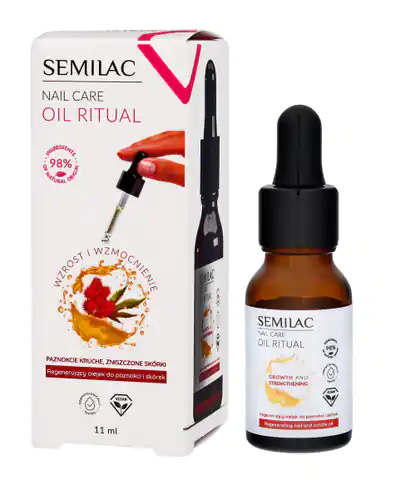 ⁨SEMILAC Nail Care Oil Ritual Regenerujący Olejek do paznokci i skórek 11 ml⁩ w sklepie Wasserman.eu