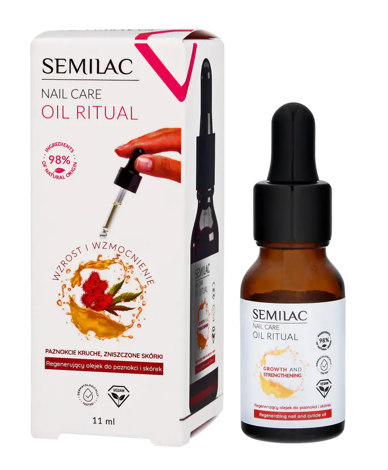 ⁨SEMILAC Nail Care Oil Ritual Regenerating Nail and cuticle Oil 11ml⁩ at Wasserman.eu