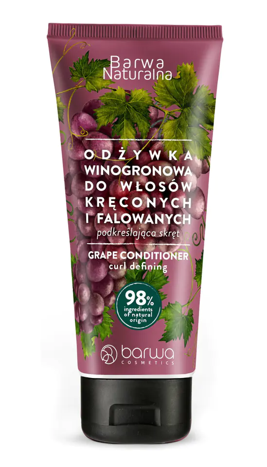 ⁨BARWA Naturalna Winogrono Odżywka podkreślająca skręt do włosów kręconych i falowanych 200ml⁩ w sklepie Wasserman.eu