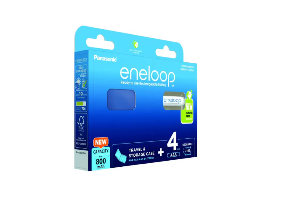 ⁨Eneloop aku. AAA 800 mAh 4 pcs.+box BK-4MCDEC4BE⁩ at Wasserman.eu