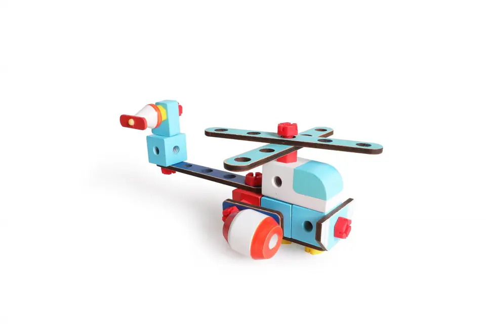 iWood Wooden blocks cons truction Helicopter at Wasserman.eu