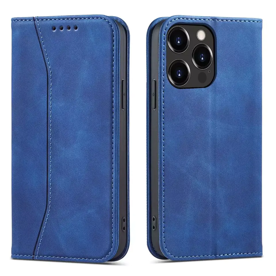 ⁨Magnet Fancy Case Case for iPhone 13 Pro Max Card Wallet Case Card Stand Blue⁩ at Wasserman.eu