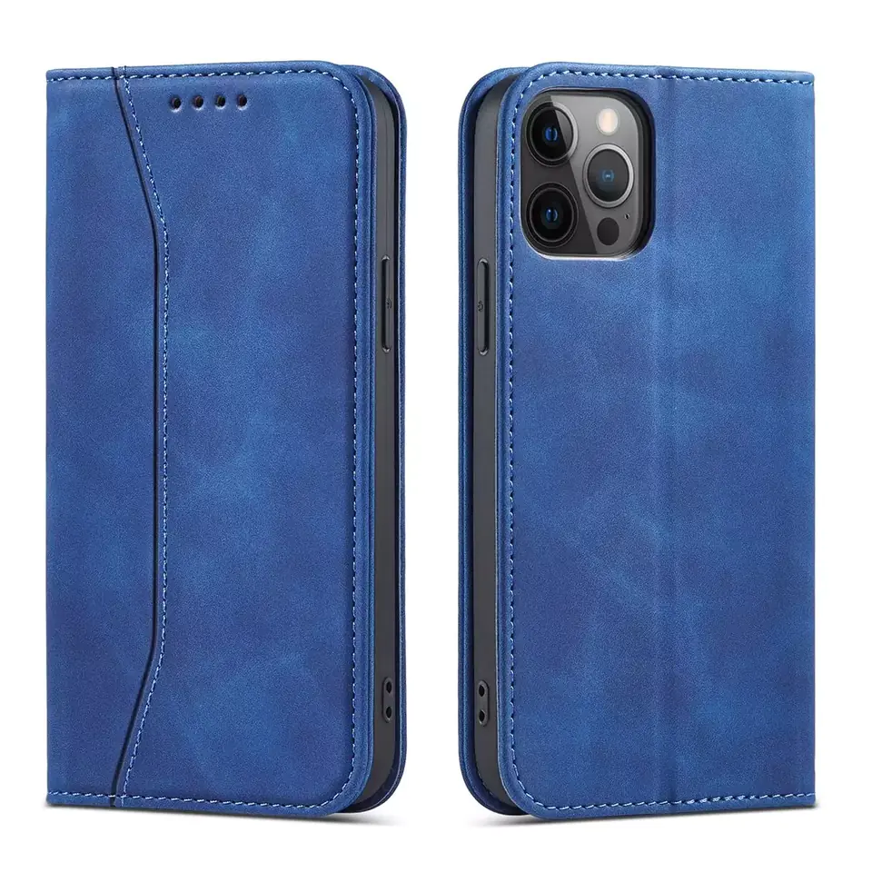 ⁨Magnet Fancy Case etui do iPhone 12 Pro Max pokrowiec portfel na karty kartę podstawka niebieski⁩ w sklepie Wasserman.eu