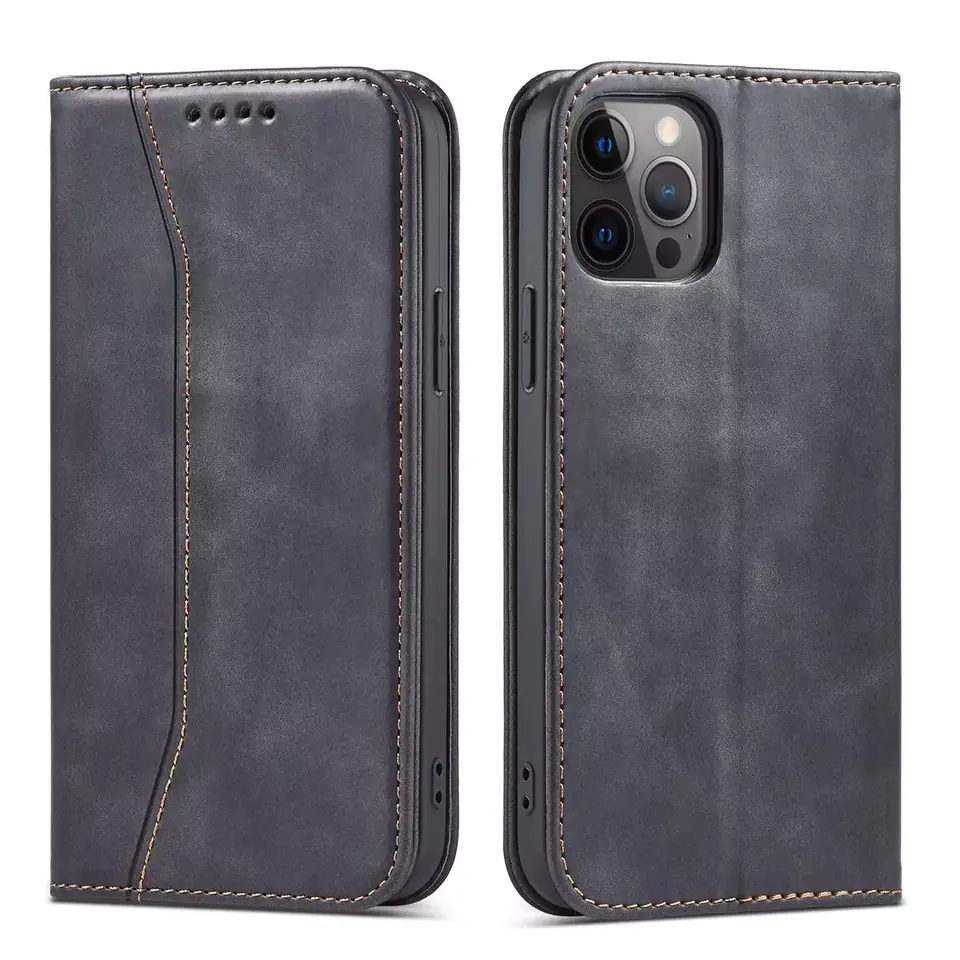 ⁨Magnet Fancy Case Case for iPhone 12 Pro Max Card Wallet Case Card Stand Black⁩ at Wasserman.eu