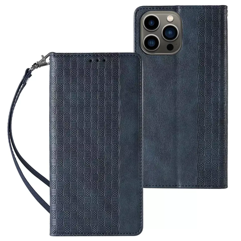 ⁨Magnet Strap Case Case for iPhone 13 Pro Max Wallet Case + Mini Lanyard Pendant Blue⁩ at Wasserman.eu