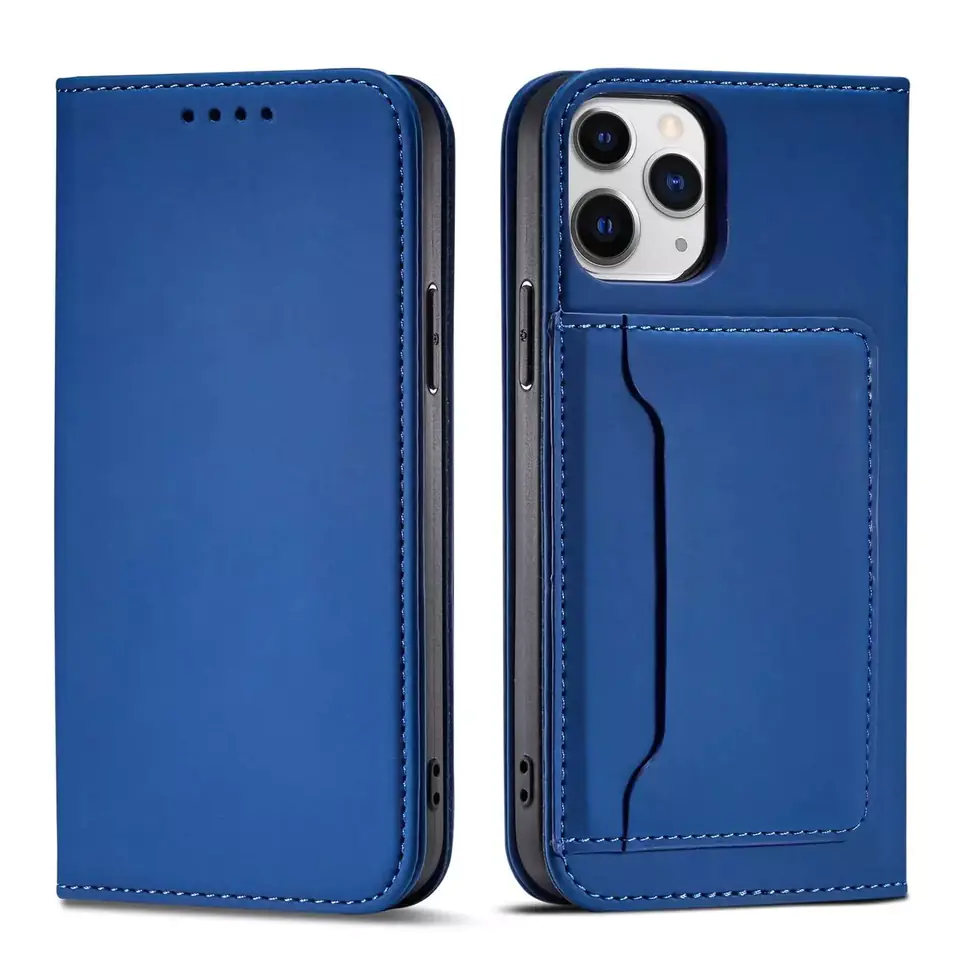 ⁨Magnet Card Case Case for iPhone 12 Pro Max Card Wallet Case Card Stand Blue⁩ at Wasserman.eu