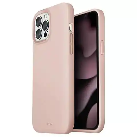 ⁨UNIQ etui Lino iPhone 13 Pro / 13 6,1" różowy/blush pink⁩ w sklepie Wasserman.eu