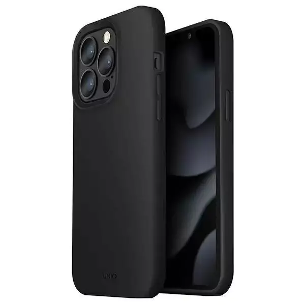⁨UNIQ etui Lino iPhone 13 Pro / 13 6,1" czarny/ink black⁩ w sklepie Wasserman.eu
