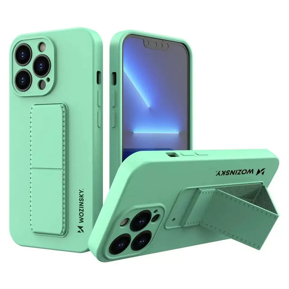 ⁨Wozinsky Kickstand Case Silicone Case with Stand iPhone 13 mini Mint⁩ at Wasserman.eu