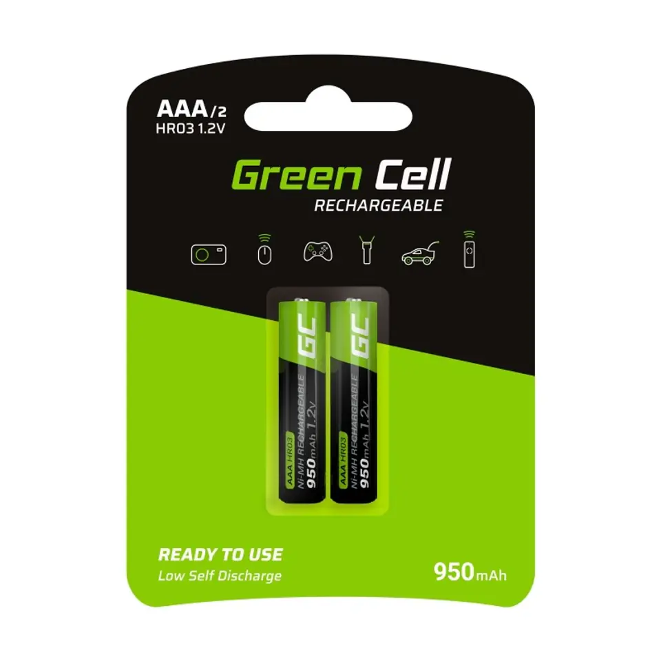 ⁨Green Cell GR07 household battery Rechargeable battery AAA Nickel-Metal Hydride (NiMH)⁩ at Wasserman.eu