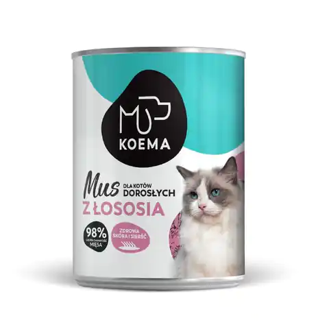 ⁨KOEMA Salmon mousse - Nassfutter für Katzen - 400 g⁩ im Wasserman.eu