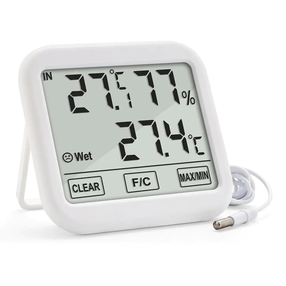 ⁨Weather Station Thermometer Hygrometer Indoor Outdoor Temperature Humidity⁩ at Wasserman.eu