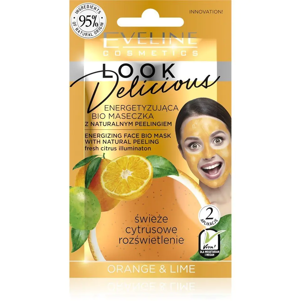 ⁨Eveline Look Delicious Maseczka Energetyzująca Orange & Lime⁩ w sklepie Wasserman.eu