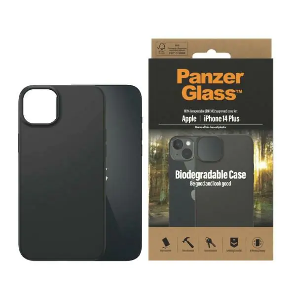 ⁨PanzerGlass Biodegradable Case iPhone 14 Plus 6,7" czarny/black 0419⁩ w sklepie Wasserman.eu
