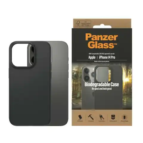 ⁨PanzerGlass Biodegradable Case iPhone 14 Pro 6,1" black/black 0418⁩ at Wasserman.eu