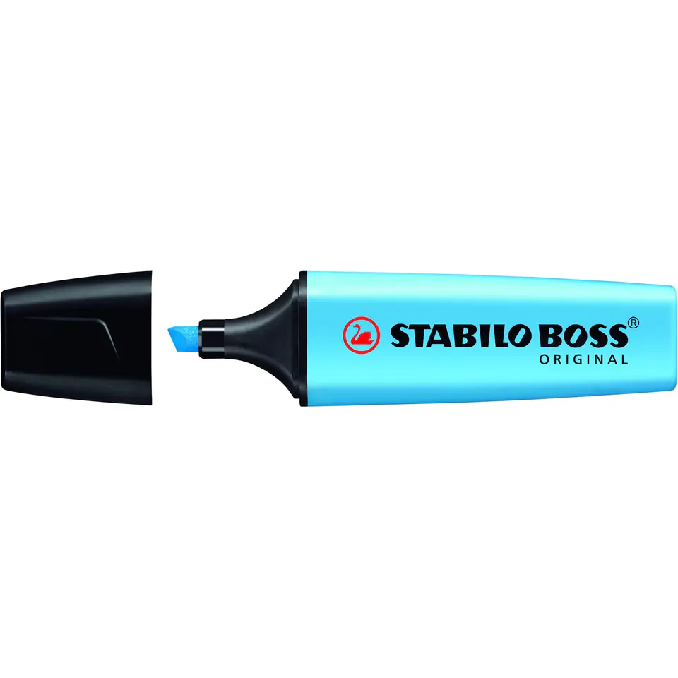 ⁨STABILO BOSS highlighter fluorescent blue 70/31⁩ at Wasserman.eu