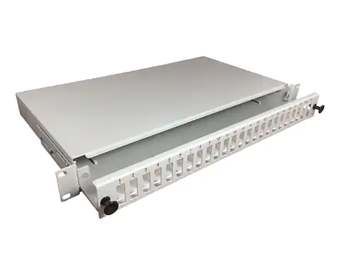 ⁨Przełącznica światłowodowa 24xSC duplex 19" 1U z płytą czołową oraz akcesoriami montażowymi (dławiki, opaski), wysuwalna ALANTEC - ALANTEC⁩ w sklepie Wasserman.eu