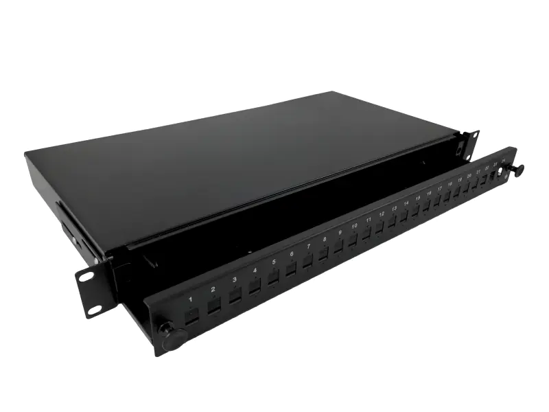 ⁨Fiber optic distribution box 24xSC simplex 19" 1U with front panel and mounting accessories (chokes, bands), retractable ALANTEC - ALANTEC⁩ at Wasserman.eu