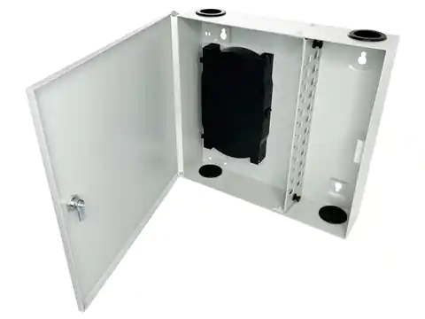 ⁨Naścienna światłowodowa szafka rozdzielcza (24 x SC simplex) z zamkiem (w zestawie tacki) ALANTEC - ALANTEC⁩ w sklepie Wasserman.eu