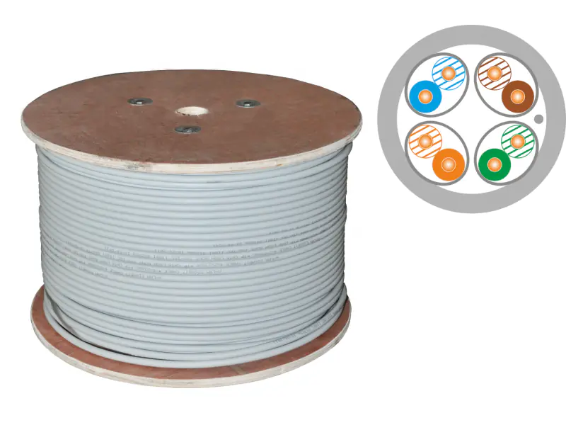 ⁨Kabel U/FTP kat.6A LSOH 4x2x23AWG B2ca 500m - (10Gb/s) 25 lat gwarancji, badanie jakości laboratorium INTERTEK (USA) ALANTEC  - ALANTEC⁩ w sklepie Wasserman.eu