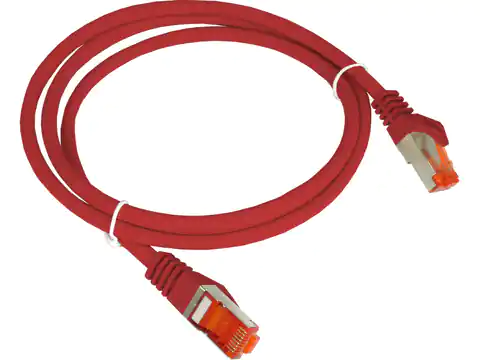 ⁨Patch-cord S/FTP Cat6A LSOH 0.25m red ALANTEC - ALANTEC⁩ at Wasserman.eu
