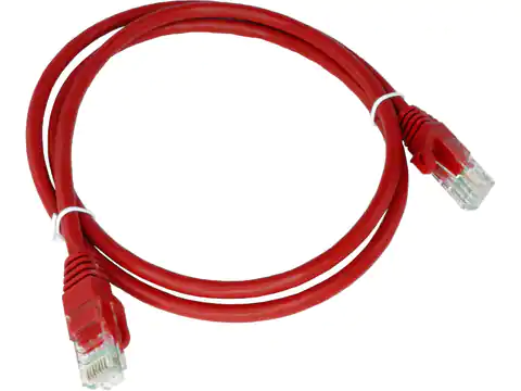 ⁨Patch-cord U/UTP kat.6 PVC 1.0m czerwony ALANTEC⁩ w sklepie Wasserman.eu