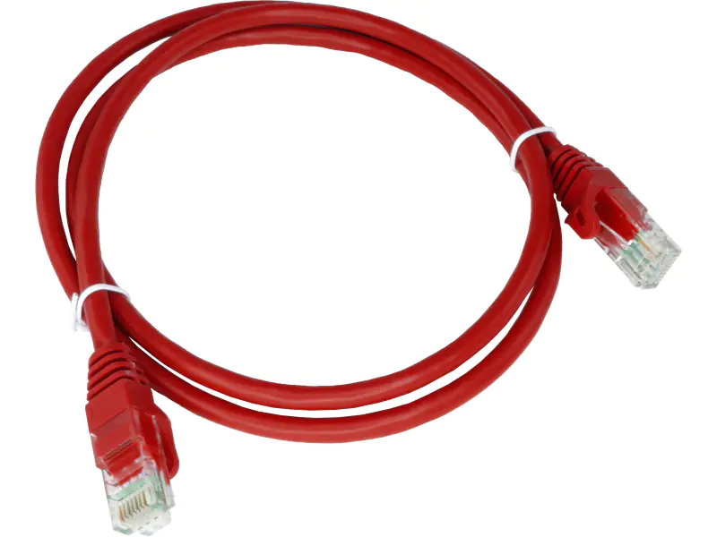 ⁨Patch-cord U/UTP kat.5e PVC 0.25m czerwony ALANTEC⁩ w sklepie Wasserman.eu