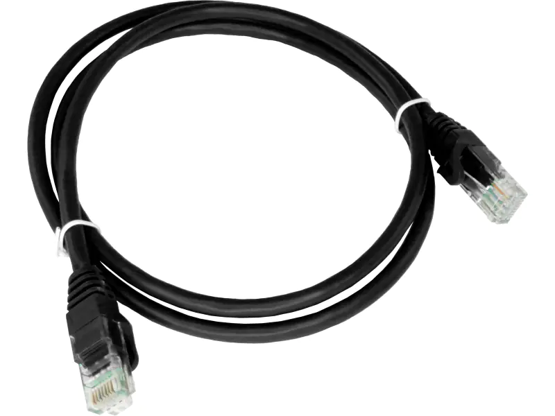 ⁨Patch-cord U/UTP Cat5e PVC 0.25m black ALANTEC - ALANTEC⁩ at Wasserman.eu