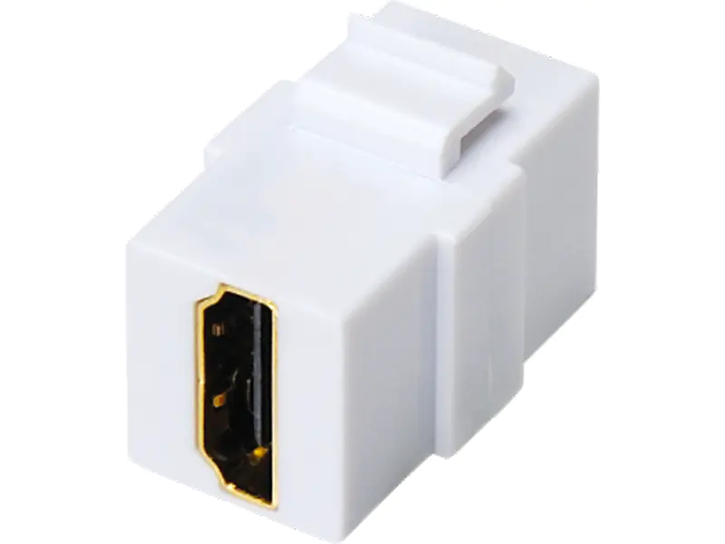 ⁨HDMI keystone jack (2x female), white ALANTEC - ALANTEC⁩ at Wasserman.eu