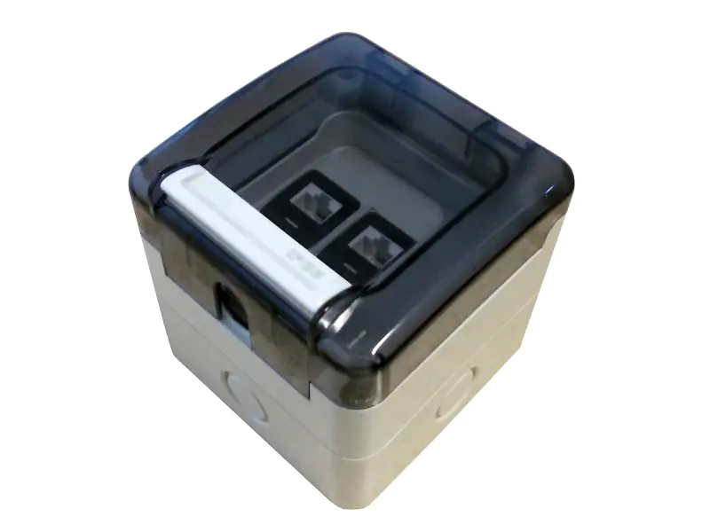 ⁨Hermetic socket, sealed 2 x RJ45 IP66 surface-mounted (not equipped) ALANTEC - ALANTEC⁩ at Wasserman.eu