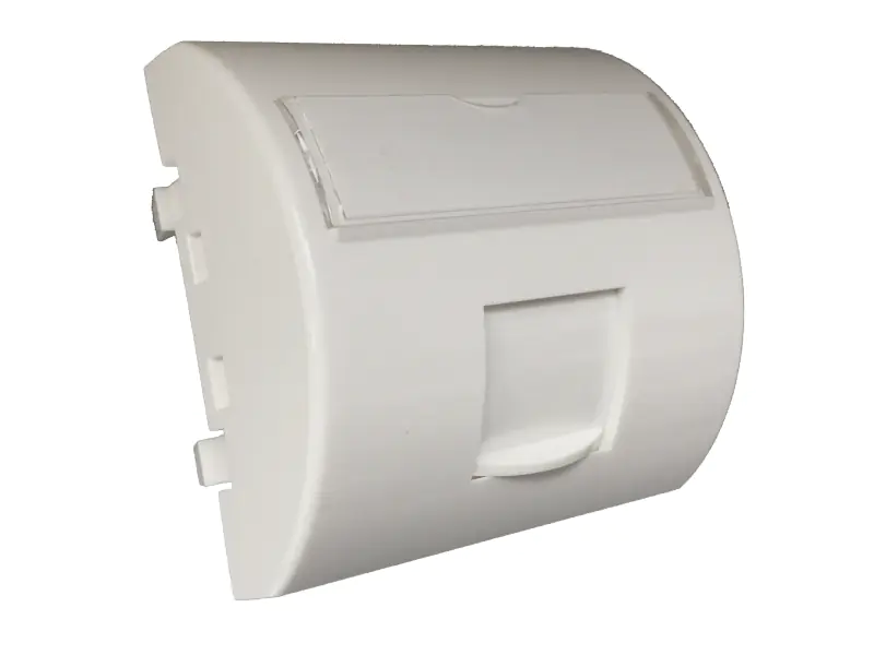 ⁨Adapter 45x45 1xRJ45 with dust flap (convex rounded) ALANTEC - ALANTEC⁩ at Wasserman.eu