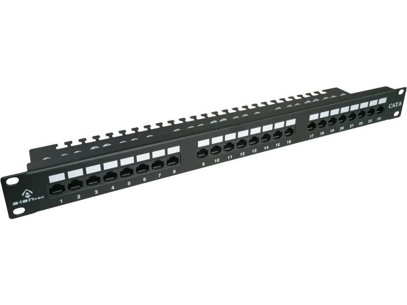 ⁨Patch panel UTP kat.6, 24 porty LSA z półką 1U ALANTEC - ALANTEC⁩ w sklepie Wasserman.eu