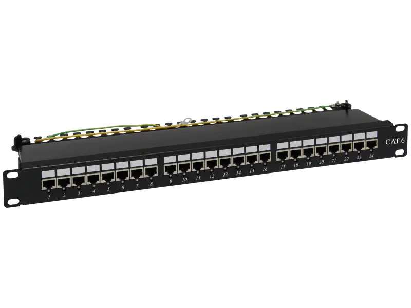 ⁨Patch panel NAVI LED STP Cat.6 24 LSA 1U ALANTTEC - ALANTEC⁩ at Wasserman.eu