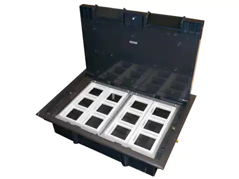⁨Puszka podłogowa (floorbox) 12M (45x45) regulowana głębokość, do podłogi technicznej (wylewka opcjonalnie) ALANTEC - ALANTEC⁩ w sklepie Wasserman.eu