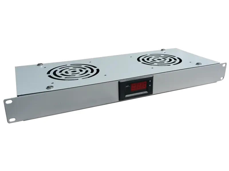 ⁨Ventilation panel 19" 1U, 2 fans, thermostat, grey ALANTEC - ALANTEC⁩ at Wasserman.eu