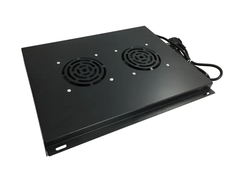 ⁨Roof ventilation panel, 2 fans, for cabinets 600x600, black ALANTEC - ALANTEC⁩ at Wasserman.eu