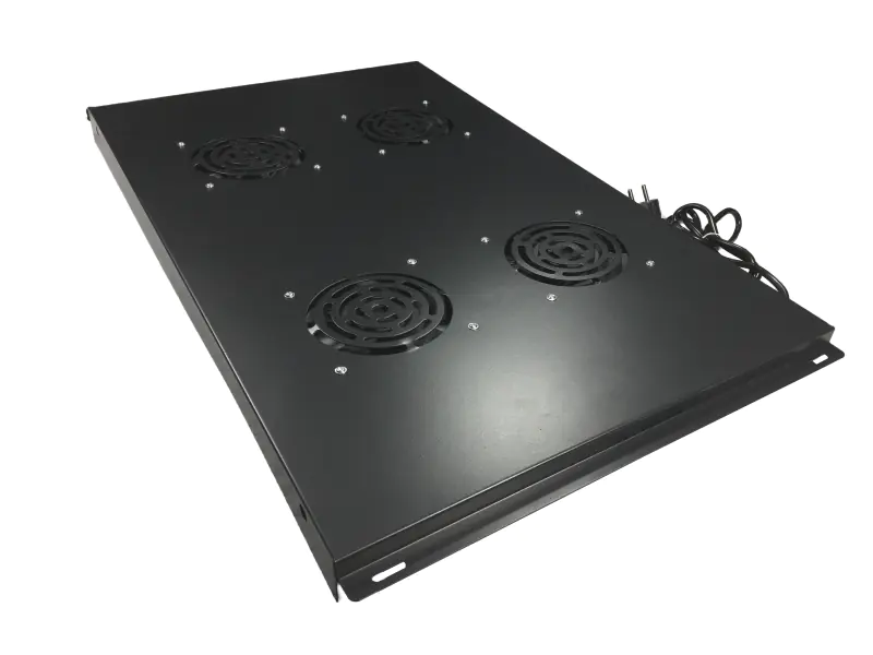 ⁨Roof ventilation panel, 4 fans, for cabinets 600x1000, black ALANTEC - ALANTEC⁩ at Wasserman.eu