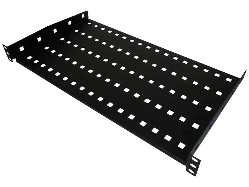 ⁨Fixed shelf 19" 1U depth 280mm, black, 2 mounting points ALANTEC - ALANTEC⁩ at Wasserman.eu