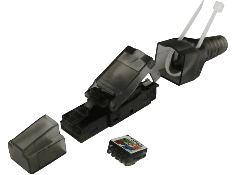 RJ45 UTP Cat6A 10G POE+, tool-free for "thick" wire 22-24 AWG ALANTEC - ALANTEC at Wasserman.eu