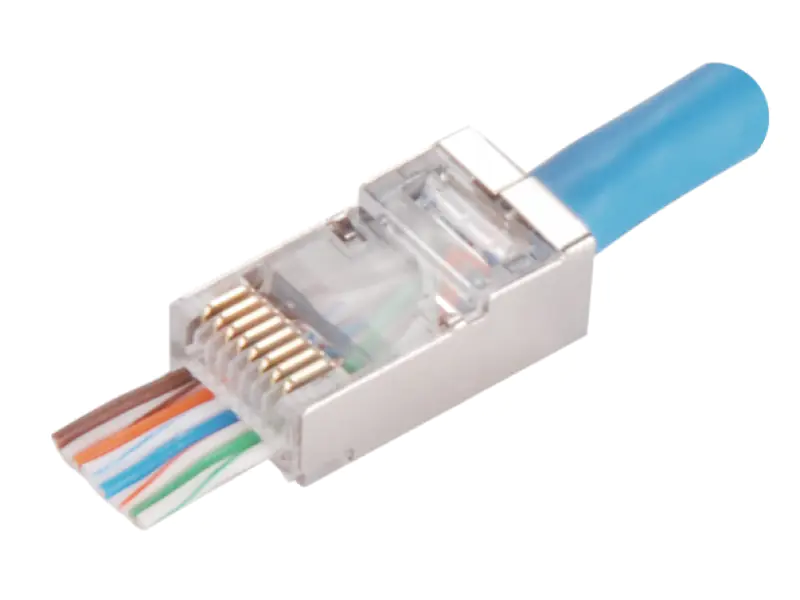 ⁨Loop-through plug RJ45 STP cat.5e (op.100 pcs) ALANTEC - ALANTEC⁩ at Wasserman.eu