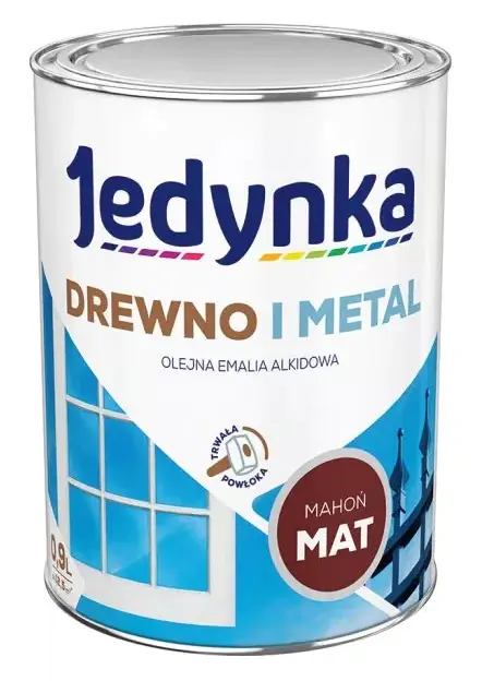 ⁨EMALIA ALKIDOWA DO DREWNA I METALU MAHOŃ 0,9L⁩ w sklepie Wasserman.eu