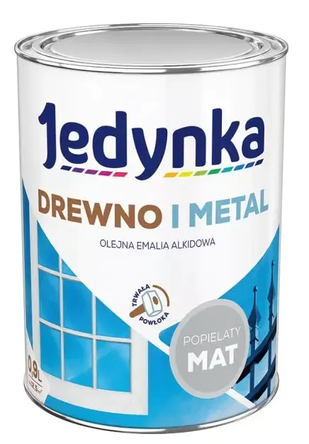 ⁨EMALIA ALKIDOWA DO DREWNA I METALU POPIELATA 0,9L⁩ w sklepie Wasserman.eu