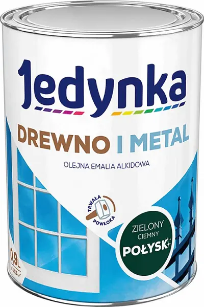 ⁨ALKYD ENAMEL FOR WOOD AND METAL GREEN DARK 0,9L⁩ at Wasserman.eu