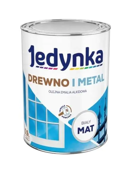 ⁨ALKYD ENAMEL FOR WOOD AND METAL WHITE MATT 0,9L⁩ at Wasserman.eu