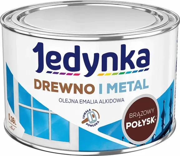 ⁨ALKYD ENAMEL FOR WOOD AND METAL BROWN 0,36L⁩ at Wasserman.eu