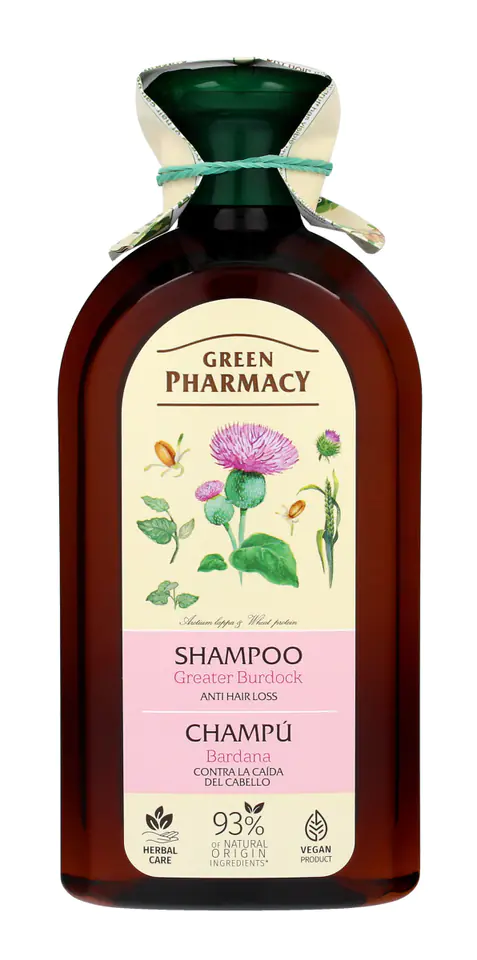 ⁨GREEN PHARMACY Szampon do każdego rodzaju włosów Łopian 350 ml⁩ w sklepie Wasserman.eu